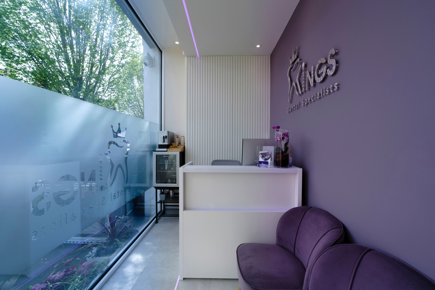 Modern reception area